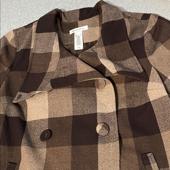 Liz Claiborne Brown Plaid Jacket - Picture 2 of 9